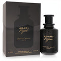 Michael Malul Agar + Myrrh 3.4 oz unisex Eau De Parfum. Sleek black bottle with gold script, next to its elegant matching box.