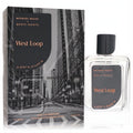 Michael Malul West Loop 3.4 oz men's EDP. Sleek clear bottle, black cap, and striking urban cityscape box with copper text.