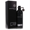 Montale Aoud Lime 3.4 oz unisex Eau De Parfum spray in a sleek black metallic bottle with a matching box and silver charm.