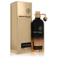 Montale Intense Pepper 3.4 oz EDP. Luxurious black and gold ombre bottle with sleek design and matching shiny gold box.