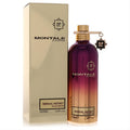 Montale Sensual Instinct 3.4 oz EDP. Elegant ombre purple-gold metallic bottle with a chic gold cap and matching box.