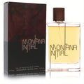 Montana Initial 2.5 oz EDT. Amber fragrance in a sleek glass bottle with dark wood cap, next to its modern dark box.
