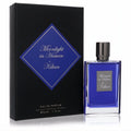 Moonlight in Heaven by Kilian 1.7 oz unisex EDP. Elegant royal blue glass bottle, dark metallic cap, and sleek black box.