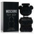 Moschino Toy Boy 1.7 oz men's cologne. Bold black teddy bear bottle and sleek matching box.