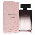 Sophisticated Narciso Rodriguez For Her Forever 3.3 oz Eau de Parfum spray. Elegant ombre glass bottle, chic pink box.