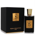 Discover Nejma 5 Eau de Parfum, a luxurious women's fragrance in a sleek black bottle with a radiant gold cap and matching box.