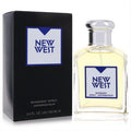 Discover New West by Aramis 3.4 oz men's skinscent. Iconic clear glass bottle, sleek silver cap, and sophisticated black box.