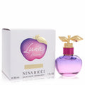 Nina Ricci Luna Blossom 1 oz EDT spray. Captivating purple apple bottle with gold leaf cap, presented with its elegant white box.