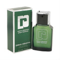 Classic Paco Rabanne Pour Homme 1.7 oz EDT in a vibrant green glass bottle with sleek silver cap, beside its matching box.