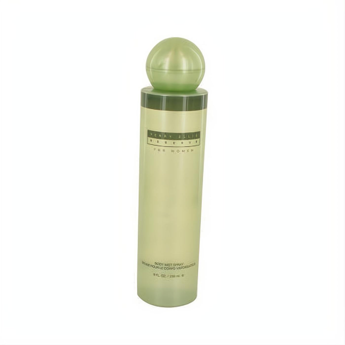 Experience Perry Ellis Reserve 8 oz body mist. Sleek, translucent light green bottle with a chic spherical cap for women.