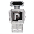 Striking Paco Rabanne Phantom men's EDT in a futuristic chrome robot bottle with a bold black "P" logo.