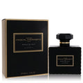 Luxurious Perle De Nuit Pascal Morabito 3.4 oz EDP in a sleek black bottle with gold trim and faceted cap, next to its matching box.