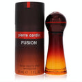 Elevate your scent with Pierre Cardin Fusion 1 oz EDT for men. Features a vibrant orange-amber gradient bottle and sleek dark packaging.