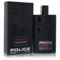 Sleek black Police Extreme Eau De Toilette spray, 3.4 oz, with iconic embossed winged logo. Bold men's fragrance.