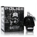 Bold Police To Be Bad Guy 4.2 oz men's cologne in a sleek black skull bottle with a matching distressed graphic box.
