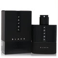 Sophisticated Prada Luna Rossa Black men's Eau De Parfum. Sleek black bottle with matte base, glossy top, and matching box.