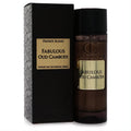 Luxurious Chkoudra Paris Fabulous Oud Cambodi 3.3 oz EDP spray. Dark brown glass bottle with a gold label, next to its elegant black patterned box.