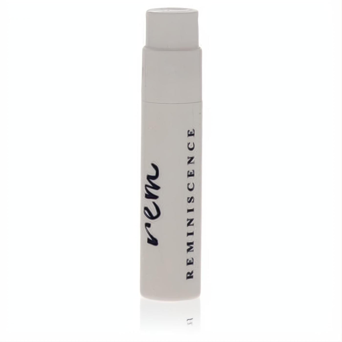 Chic .04 oz Reminiscence Rem perfume sample vial. Light grey with minimalist design and bold dark branding.
