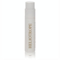 Reminiscence Heliotrope .04 oz sample perfume vial. Sleek frosted white design with elegant gold lettering.