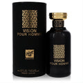 Experience Rihanah Vision Pour Homme 3.4 oz EDP. Bold black bottle, luxurious gold cap and intricate design.