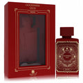 Riiffs Goodness Oud Rouge unisex perfume. Bold red bottle with intricate gold design, alongside its luxurious matching box.