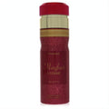 Luxurious Riiffs Mayfair L'femme perfumed body spray. Rich red can, elegant gold accents, and a vibrant red ribbed cap.