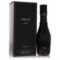 Riiffs Prive Noir 3.4 oz men's Eau de Parfum. Sleek black glass bottle with embossed 'Noir' detail and elegant matching box.