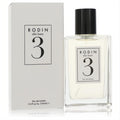 Discover Rodin Olio Lusso 3 unisex 3.4 oz eau de toilette. Sleek clear glass bottle with minimalist white label, presented with its matching box.