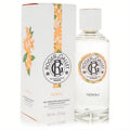 Roger & Gallet Neroli 3.3 oz unisex fresh fragrant water spray in a clear bottle and white box with vibrant orange floral design.