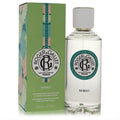 Roger & Gallet Shiso 3.3 oz Wellbeing Fragrance Water. Clear glass bottle, white cap, vibrant green leaf box.