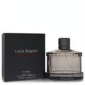 Sophisticated Romamor Uomo by Laura Biagiotti 4.2 oz EDT. Dark gray ribbed glass bottle and matching elegant black box.