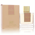 Rue Broca Pride 3.4 oz women's Eau De Parfum. Elegant clear bottle with gold cap, "PRIDE" label, and matching peach box.