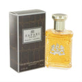 Ralph Lauren Safari for Men 2.5 oz EDT. Amber fragrance in a textured glass bottle with gold cap, silver crest, and dark brown crocodile box.