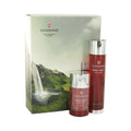 Victorinox Swiss Army For Her gift set: red 3.4 oz EDT spray and 2.5 oz deodorant stick, in a scenic waterfall box.