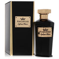 Amouroud Safran Rare 3.4 oz unisex EDP in a sleek black bottle with a gold cap and label, displayed with its matching luxury box.
