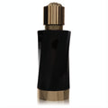 Luxurious Santal Boise by Versace EDP spray. Sleek black glass bottle with a unique twisted design and elegant gold cap.