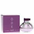 Sapil Ode 3.4 oz Eau De Parfum in a vibrant purple box, featuring a sleek, spherical metallic and light purple glass bottle.