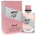 Captivating SJP Stash Prive 3.4 oz perfume: clear glass bottle with soft pink elixir, elegant pink cap, and chic pink & silver box.