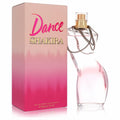 Shakira Dance 2.7oz EDT: Seductive curvy pink glass bottle with gold chain, paired with a vibrant ombre pink box.