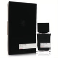 Min New York Shaman 2.5 oz unisex EDP. Elegant black and clear glass bottle with a minimalist white label and matching matte black box.