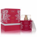 Luxurious Simone Cosac Ose 3.38 oz women's perfume. Magenta bottle with white floral lace, gold sprayer, and elegant pearl tassel.