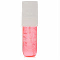 Captivating Sol De Janeiro Brazilian Crush Cheirosa 40 hair & body perfume mist. Vibrant pink 3 oz bottle with embossed white cap.