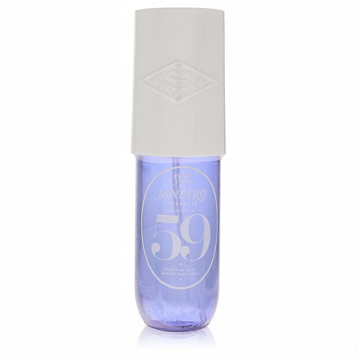 Captivating Sol De Janeiro Brazilian Crush Cheirosa 59 perfume spray, 3 oz. Vibrant purple bottle with a sleek white cap.**