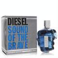 Command attention with Diesel Sound Of The Brave 4.2 oz EDT. A bold blue fist bottle and textured grey box.