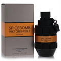 Experience Spicebomb Extreme: 1.7 oz men's EDP in a striking black grenade bottle with orange details, presented with its gray box.