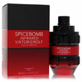 Unleash Viktor & Rolf Spicebomb Infrared 3 oz men's EDP. Bold black & red grenade bottle with matching box.