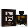 Star Men Nebula 3.4 oz men's EDP. Elegant black and gold box with star design, clear bottle revealing the rich amber scent.