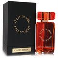 Bold State Of Mind Aesthetic Turbulence unisex EDP. Vibrant red glass bottle, gold accents, and sleek matte black packaging.