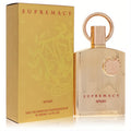 Elevate your scent with the luxurious gold Afnan Supremacy Eau De Parfum 3.4 oz bottle, featuring a unique ring cap and elegant design.