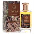 The Woods Collection Dancing Leaves 3.4 oz unisex Eau De Parfum. Golden liquid, sleek bottle, luxurious gold cap, exotic tropical leaf box.